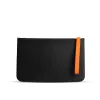 Clutch mit Zip, Hirsch, Leder, Schwarz - 2