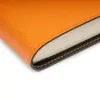 Buchhülle für DIN A5 Bücher, Leder, Orange - 4