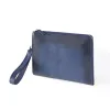 Pouch mit Zip Porto Cervo, Leder Blau