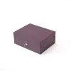 Schmuckbox, Walnussholz/Leder, Violett - 2