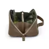 Leder Kosmetiktasche Adri in Taupe - 2