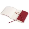 Gästebuch mit Band, 96 Blatt,  Leder, 21,0x21,0 cm, Rot - 3