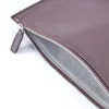 Leder Pouch mit Reißverschluss Braun - 2