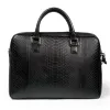 Aktentasche aus Pythonleder in Schwarz - 3