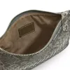 Kleine Pouch mit Zip, Pythonleder, Grau - 3