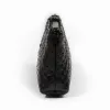 Leder Federmappe Schwarz Pythonoptik - 2