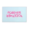 Grußkarte Together Forever Diplomat, Neonpink auf Blau