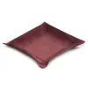 Taschenleerer quadratisch, Leder Suede, 20x20 cm, Bordeaux - 5