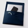 Leder Laptoptasche Midnight Blue - 4