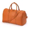 Leder Reisetasche Adri in Orange - 3