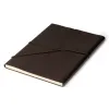 Notizbuch mit Band, 96 Blatt,  Leder Soft, A4, Choco - 2