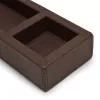 Stiftablage mit 3 Fächern, Leder in Hirsch-Optik, Mocca - 2