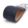 Key Ring, stingray leather, navy blue - 2