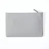 Pouch mit Zip, Kollektion 1977, Leder, Granit