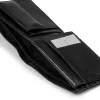 Portemonnaie mit Münzfach & Überschlag, Leder Nappa, Schwarz - 3