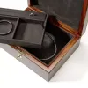 Schmuckbox, Walnussholz/Leder, Titan - 3