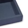 Leather tray, boar leather, 24 x 12 cm, dark blue - 2