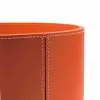 Leder Papierkorb Rund Orange - 2