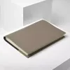 Buchhülle für DIN A5 Bücher, Glattleder, Taupe - 4