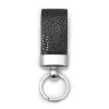 Schlüsselanhänger, Rochenleder, Schwarz