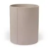 Papierkorb rund, Leder, H 30 cm, D 24 cm, Taupe - 2