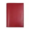 Buchhülle für DIN A5 Bücher, Glattleder, Dunkelrot