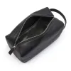 Leather toiletry bag Adri, black - 2