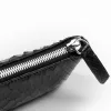 Leder Federmappe Schwarz Pythonoptik - 4