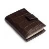 Pocket Planer, Leder in Alligator-Optik, Dunkelbraun - 3