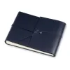 Leder Fotoalbum mit Band 25 Blatt Dunkelblau - 4