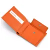 Portemonnaie mit Münzfach Adri, Leder, Orange - 2