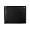Portemonnaie mit Münzfach & Überschlag, Leder Nappa, Schwarz