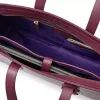 Business Shopper aus Leder, Aubergine - 4