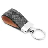 Leder Schlüsselanhänger Pythonoptik Dunkelgrau - 3