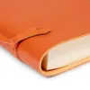 Leder Skizzenblock Groß Orange - 2