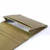 Kartenetui gefaltet, 3 cc, Kollektion 1977, Leder, Olive - 3