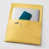 Leder Laptoptasche Mustard - 3