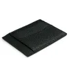 Leder Kartenetui Flach Adri Schwarz 8 Karten - 2