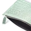 Pouch mit Zip, Leder, Wild Mint - 2