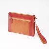 Pouch mit Zip Porto Cervo, Leder Orange - 2