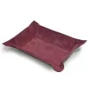 Leder Taschenleerer Wildleder Rechteckig Bordeaux - 2
