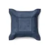 Taschenleerer quadratisch, Leder Suede, 15x15 cm, Royalblau