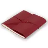 Gästebuch mit Band, 96 Blatt,  Leder, 21,0x21,0 cm, Rot - 2