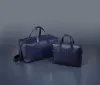 Leder Laptoptasche - Midnight Blue - 3