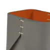 Leder Stiftebecher Quadratisch Grau/Orange - 2