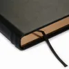 Leder Gästebuch A4 Schwarz mit Goldschnitt - 2