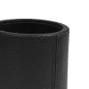 Runder Stiftebecher, Leder, H  10 cm, D 7,5 cm, Schwarz - 3