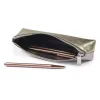 Pencil Case, leather Mos, platinum - 2