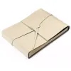 Fotoalbum mit Band, 25 Blatt,  Leder, 20,5x15,0 cm, Cream - 2