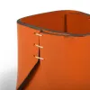 Leder Stiftebecher Quadratisch Orange - 4